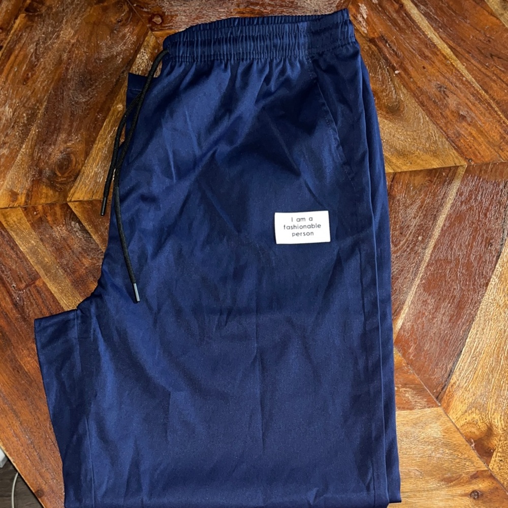 Navy Blue Sweatpants with Patch